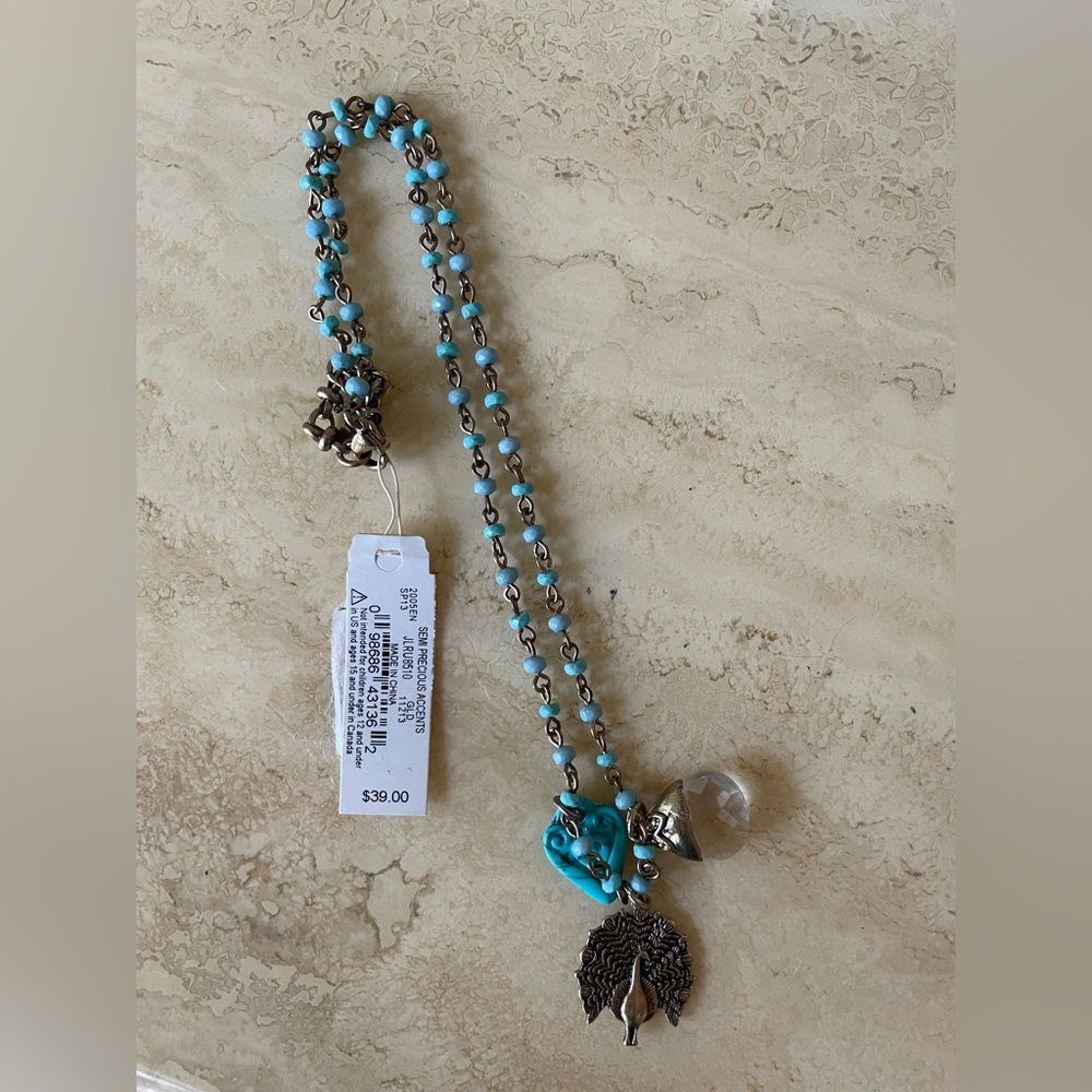 Lucky Brand Turquoise Peacock Necklace
